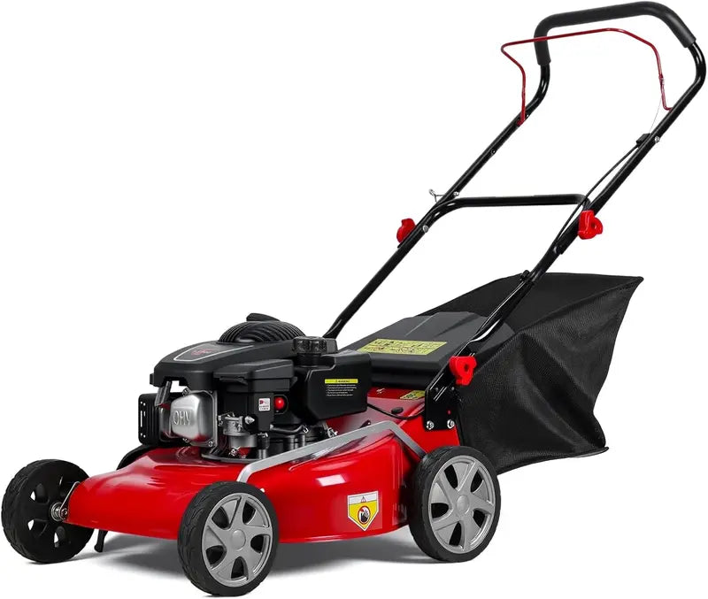 18-Inch 3-in-1 Self-Propelled Gas Lawn Mower – 131cc Engine, 50L Grass Catcher, Heavy-Duty Yard Maintenance
