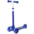 AIYAPLAY Kinderroller 3-Rad mit LED-Beleuchtung Höhenverstellbarer TPE-Lenker Hinterrad-Reibungsbremse 2 bis 6 Jahre Blau