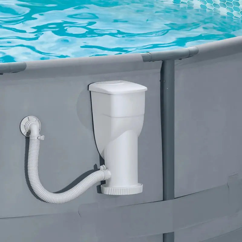 2-in-1 Above-Ground Pool Filter Pump & Skimmer System with 1.5″ Hose Fitting and Secure Clamps