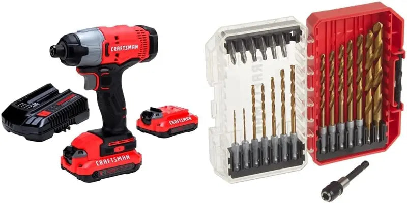 20V MAX Impact Driver with LED Light & Built-in Battery Charger – 2,800 RPM High-Torque Tool