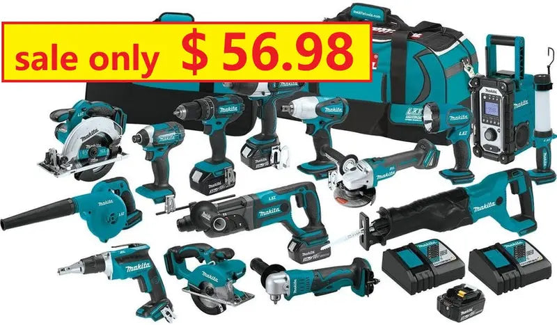 2025 15-Piece Professional Tool Combo Kit – Includes Fast-Charging Battery Pack & Multi-Function Accessories