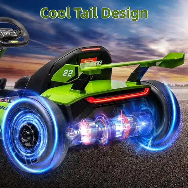 24V Electric Go-Kart for Teens — 300W Motor, Drift Mode, EVA Tires, Adjustable Frame