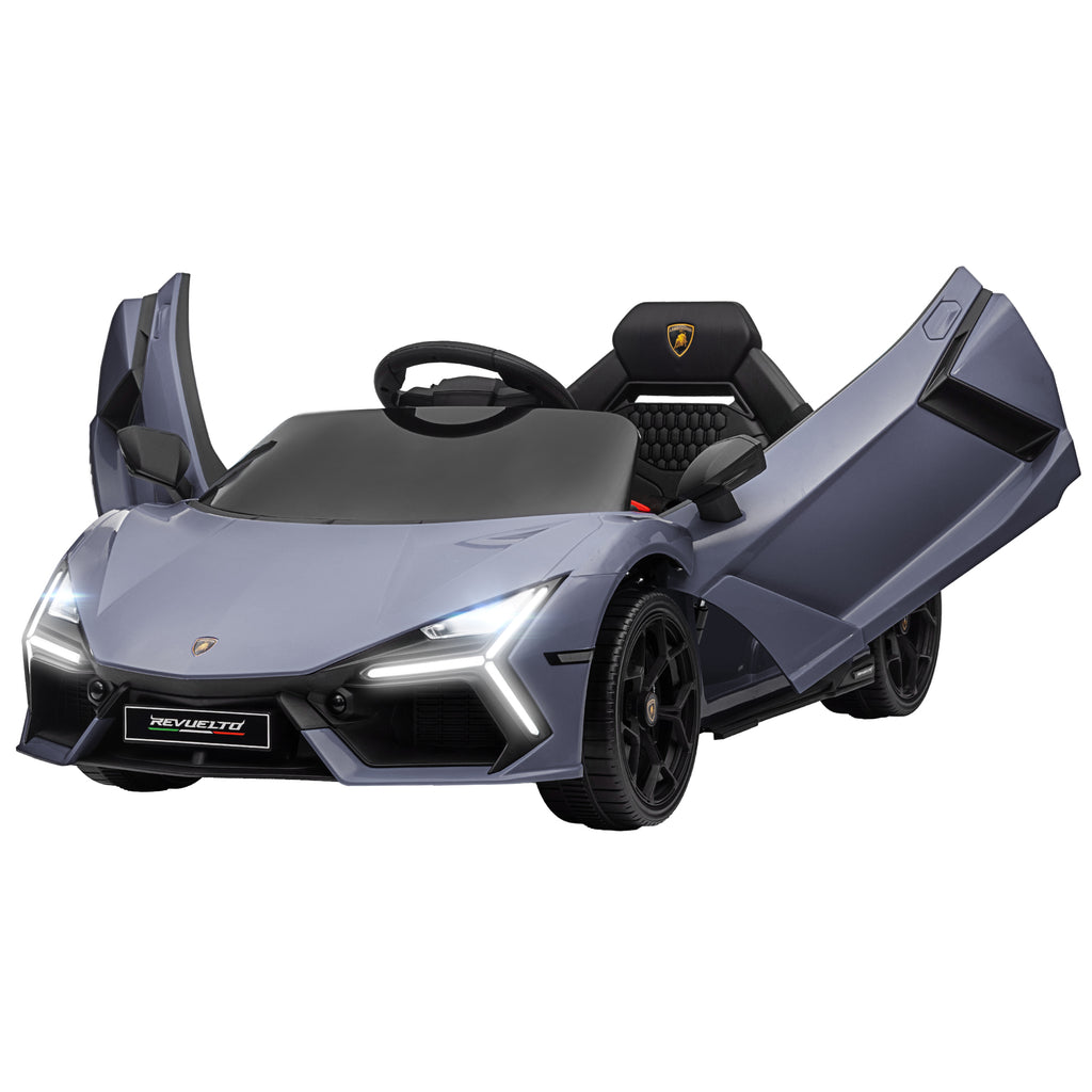 AIYAPLAY Elektroauto für Kinder von 3-5 Jahren, sanfter Antrieb, fernsteuerbar, mit Hupe, Kunststoff und Metall, Grau