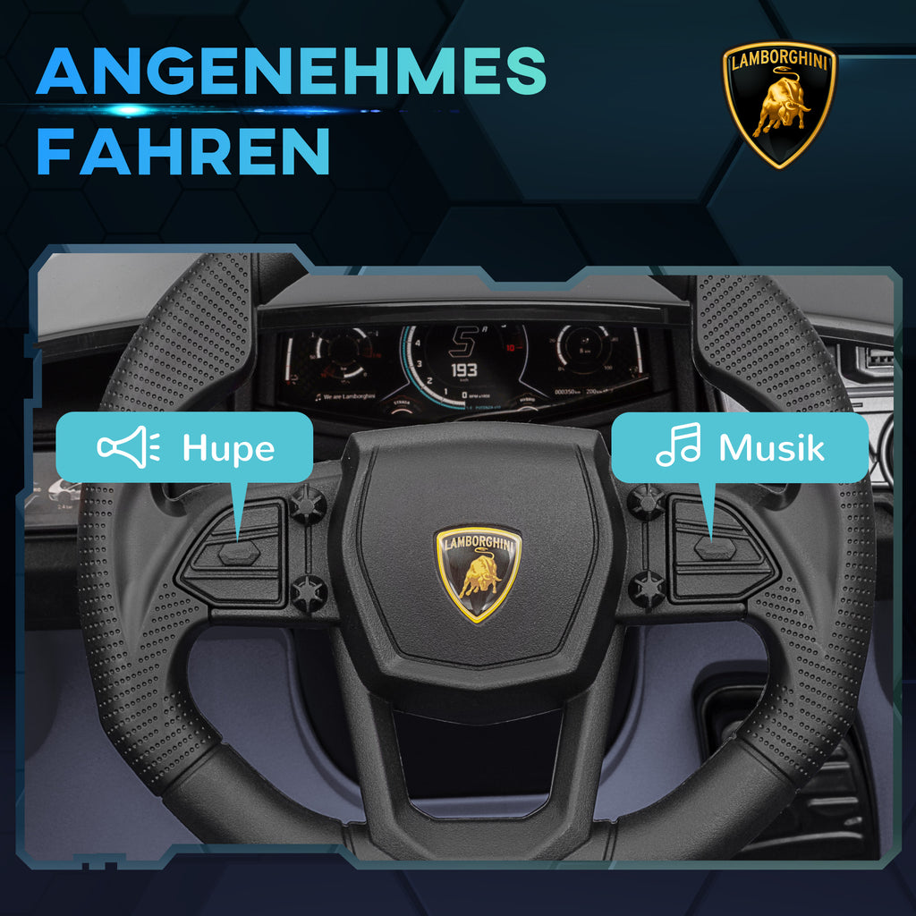 AIYAPLAY Elektroauto für Kinder von 3-5 Jahren, sanfter Antrieb, fernsteuerbar, mit Hupe, Kunststoff und Metall, Grau