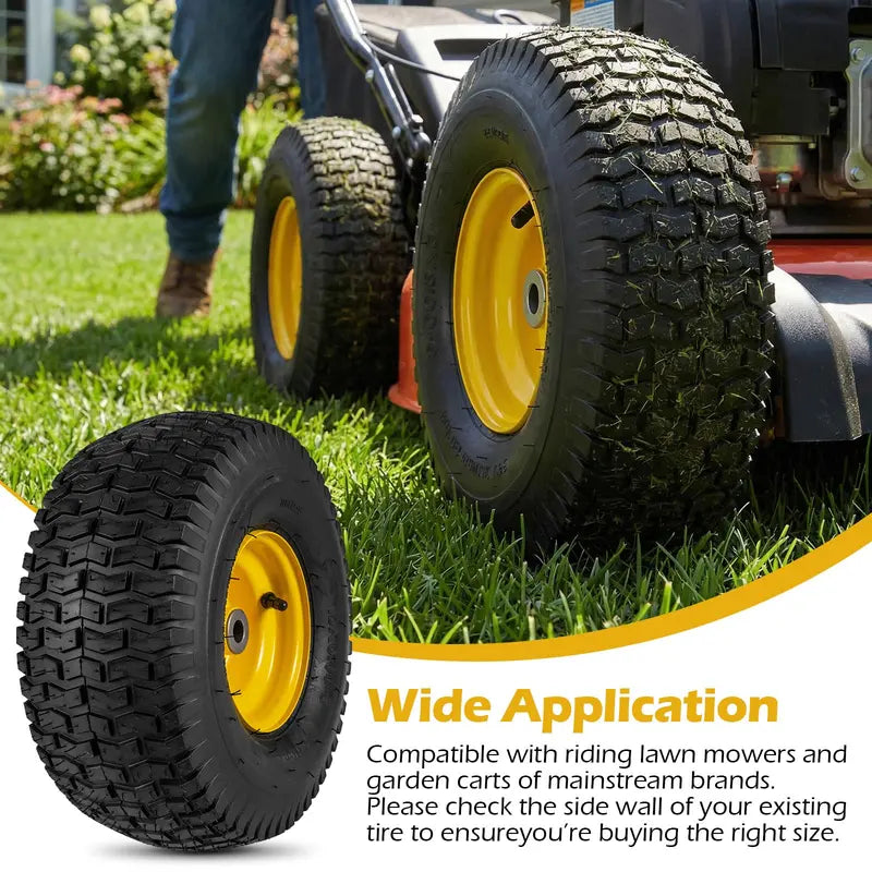2-Pack 15 x 6.00-6 Tubeless Tires & Wheels – Off-Road Ready, Pre-Mounted