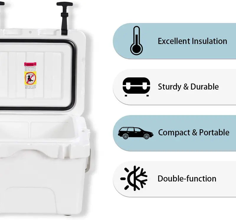16-Quart Portable Cooler – Insulated Ice Chest for Day Trips and Outdoor Adventures