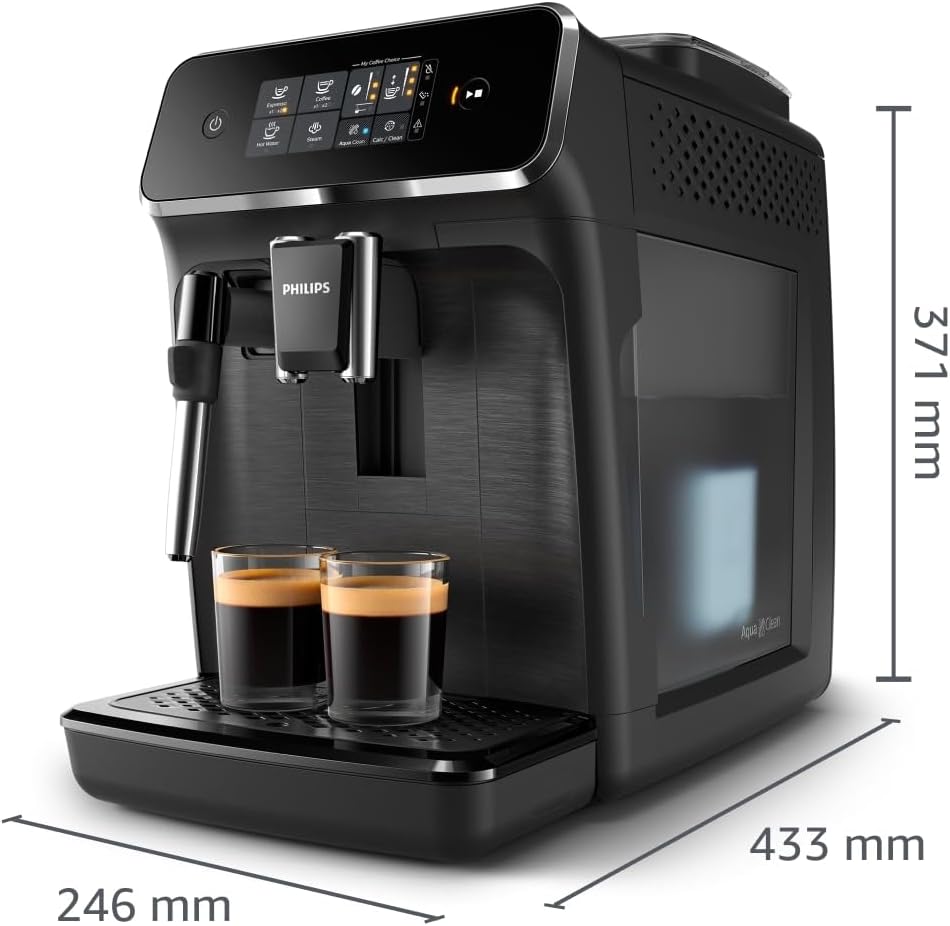 Philips EP2220/10 2200 Series Kaffeevollautomat 1,8L – Panarello, Aroma Seal, Touch Display, Schwarz