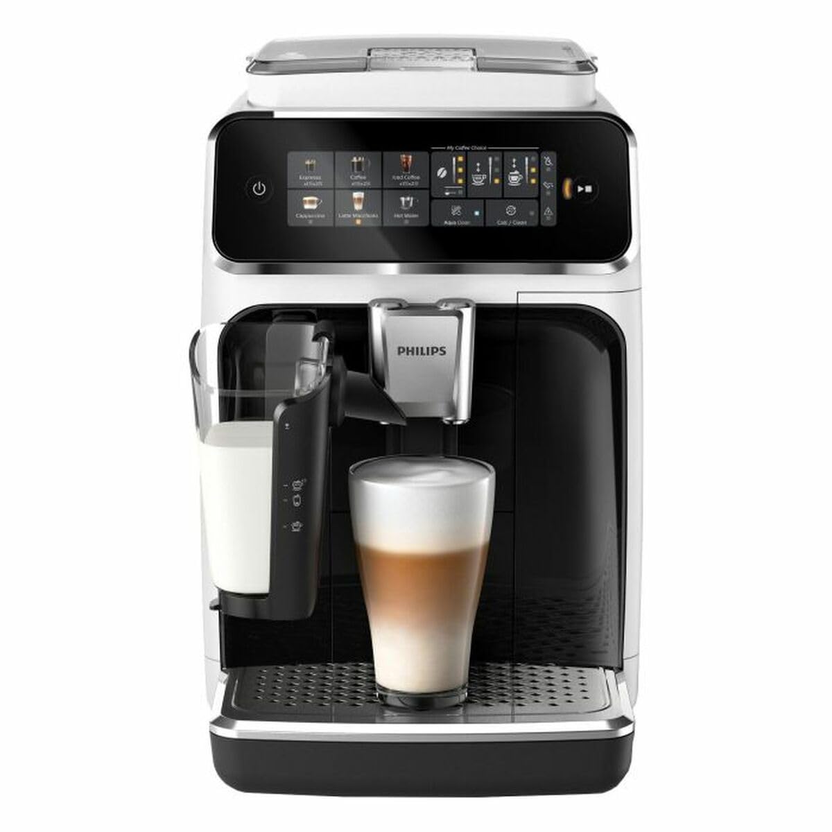 Philips EP3347/90 3300 Series LatteGo Kaffeevollautomat 1,8L – SilentBrew, AquaClean, 12-stufig, Schwarz/Chrom
