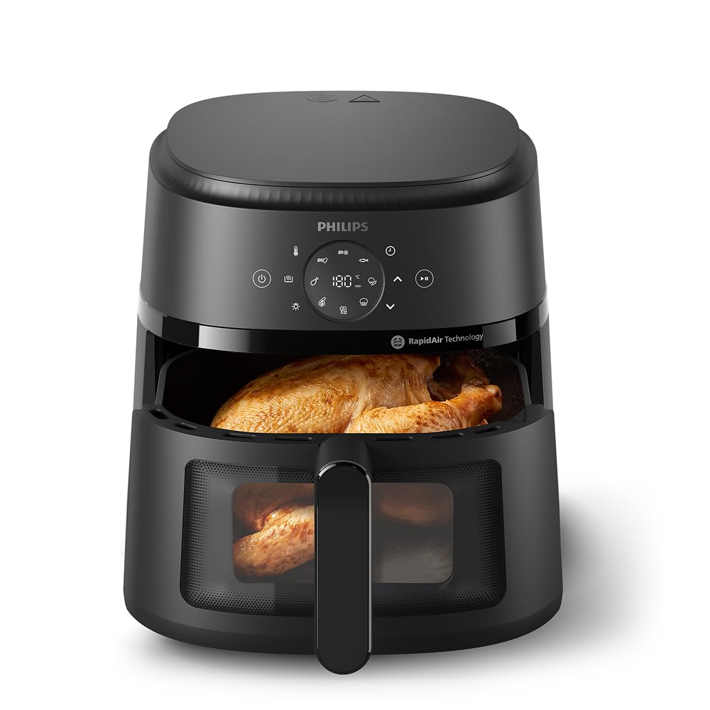 Philips NA229/00 Heißluftfritteuse 4,2L – 13-in-1, RapidAir, 9 Programme, Touchscreen, Schwarz