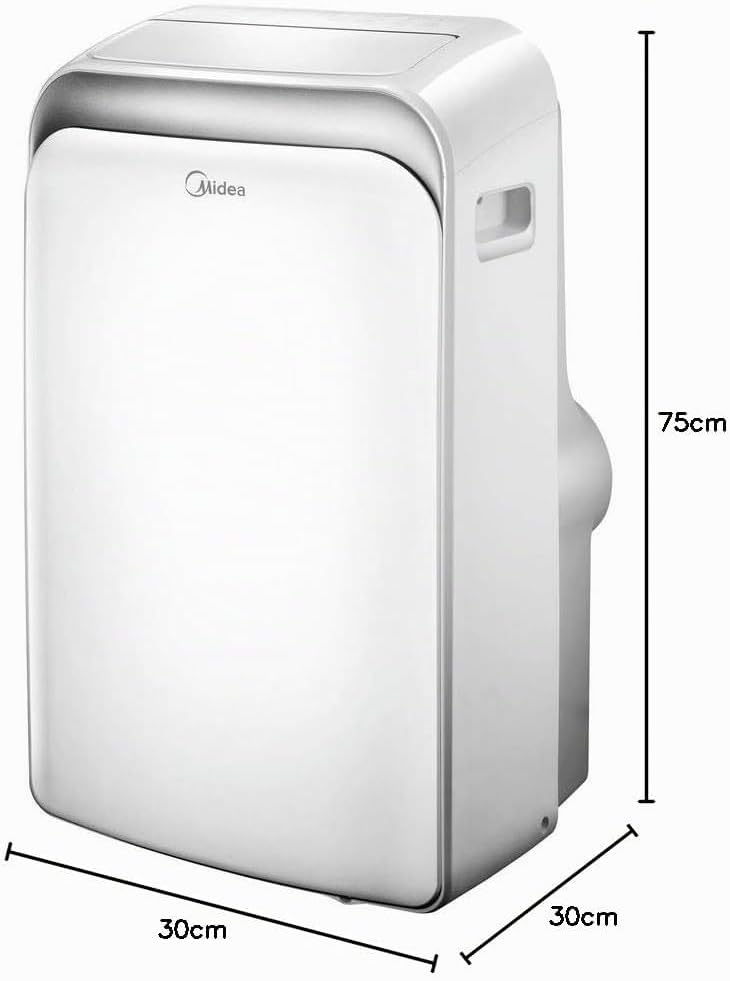 Midea Mobile 35C Mobiles Klimagerät 12.000 BTU – 3-in-1, 3,5kW, EEK A, 41m², Fernbedienung, Weiß