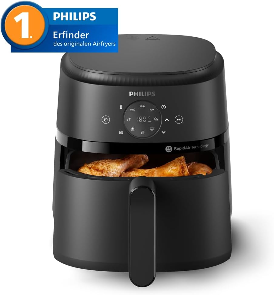 Philips NA229/00 Heißluftfritteuse 4,2L – 13-in-1, RapidAir, 9 Programme, Touchscreen, Schwarz