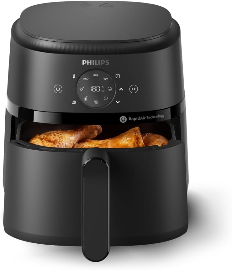 Philips NA229/00 Heißluftfritteuse 4,2L – 13-in-1, RapidAir, 9 Programme, Touchscreen, Schwarz