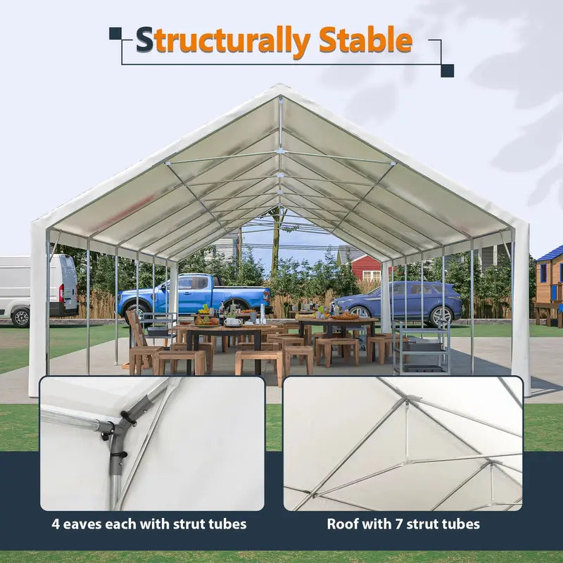 20′ x 40′ Commercial-Grade Party Tent – Waterproof Event Shelter with Zippered Door, Removable Sidewalls & Storage Bags