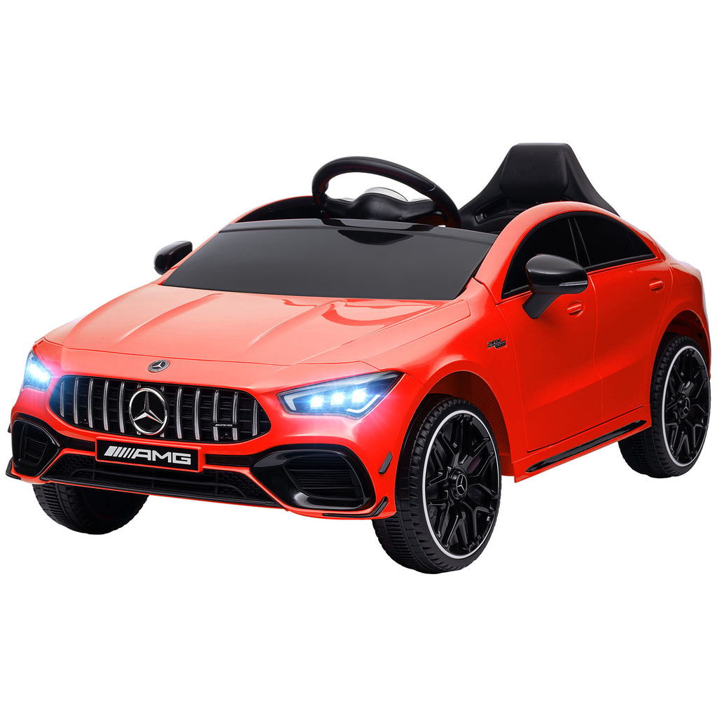 AIYAPLAY Kinder-Elektroauto, fernsteuerbar, mit Transportrollen, LED-Lichter, Hupe, für Kinder von 3-6 Jahren, Rot