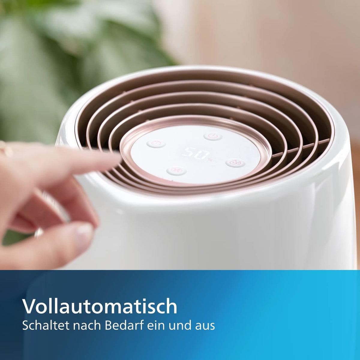 Philips HU2716/10 2000 Series Luftbefeuchter 2L – 99% bakterienreduziert, 32m², 360°, 3 Stufen, Schlafmodus, Weiß