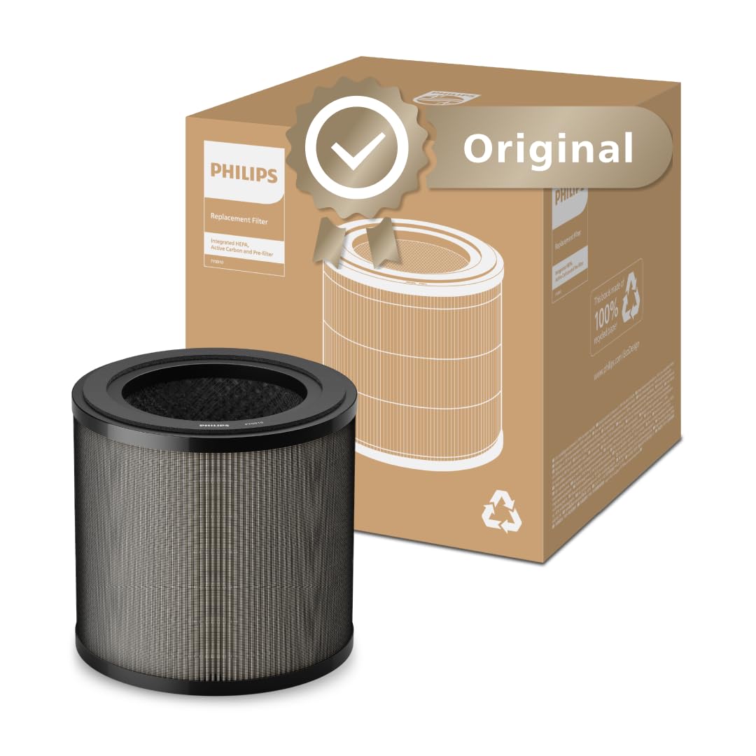 Philips AC0950/10 Luftreiniger 65m² – HEPA+Aktivkohle, 99,97%, ECARF, 20,5dB, 23W, App, Weiß