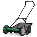 18-Inch Manual Push Reel Lawn Mower with 5-Blade Manganese Steel Cutting System