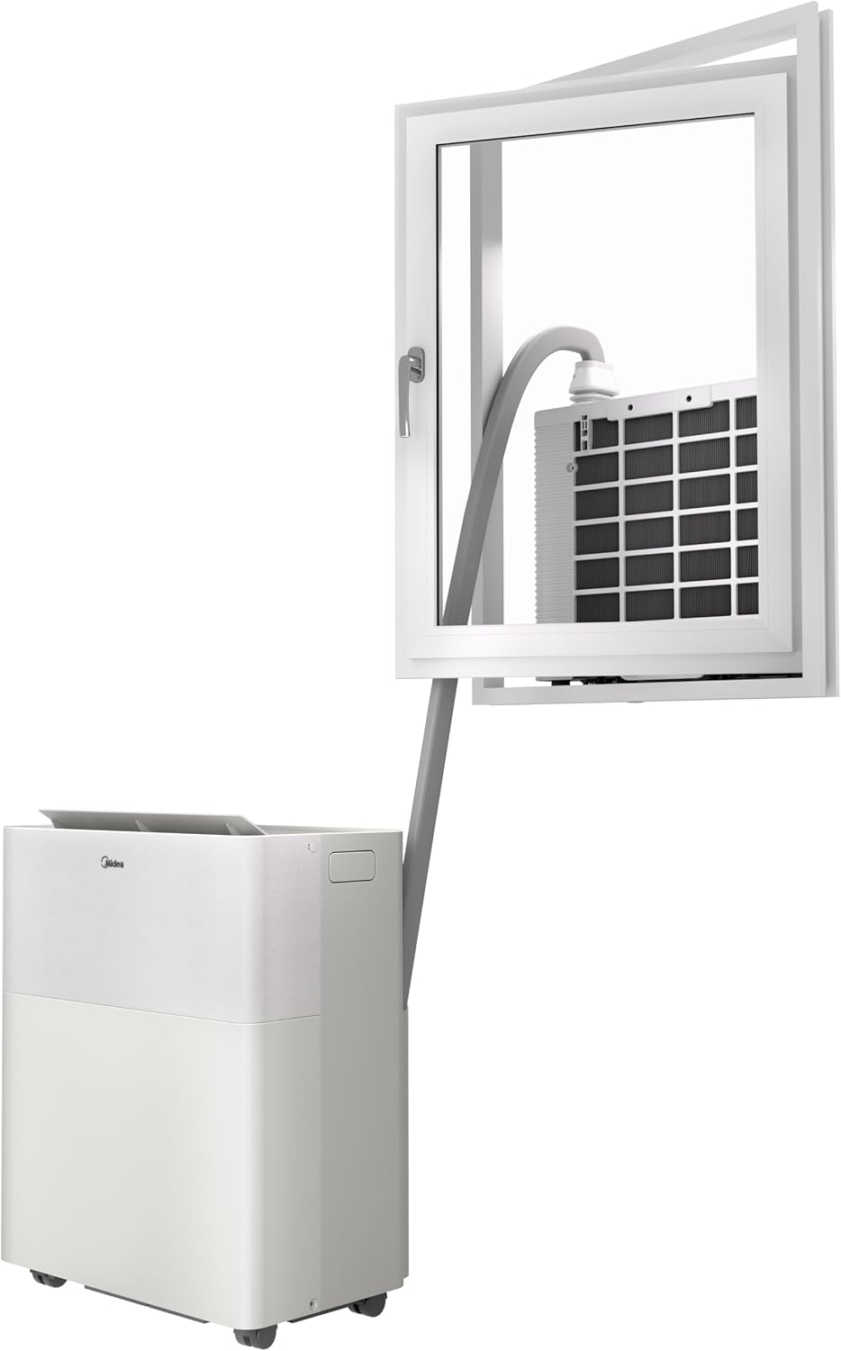 Midea PortaSplit-E Mobiles Klimagerät 12.000 BTU – Heizen & Kühlen, Inverter, App-Steuerung, Pfirsich