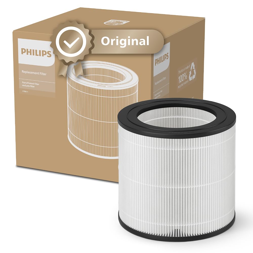 Philips AC0651/10 Luftreiniger 44m² – NanoProtect HEPA, AeraSense, 19dB, 12W, CADR 170m³/h, Air+ App, Weiß