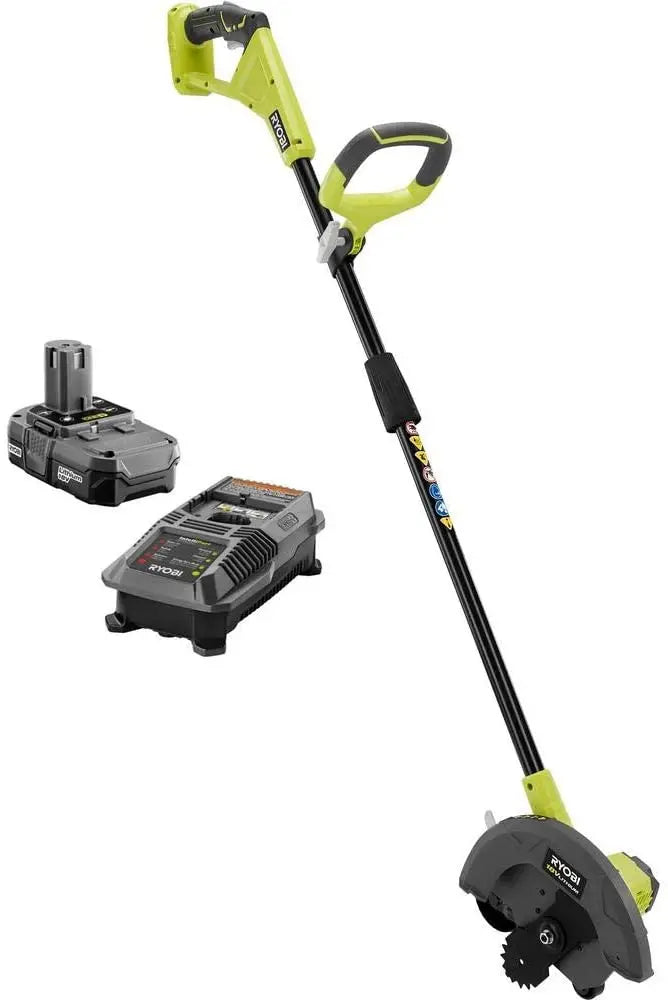 18V Cordless Edger – 9-Inch Cutting Width with 1.3Ah Battery and Fast Charger Included
