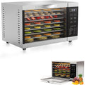 RELAX4LIFE Dörrautomat Edelstahl, Dörrgerät Temperatur einstellbar 30-70℃, Food Dehydrator inkl. 8 Edelstahl-Dörrtabletts, Touch-Display, 24 Std, für Lebensmittel Fleisch Früchte Gemüseo