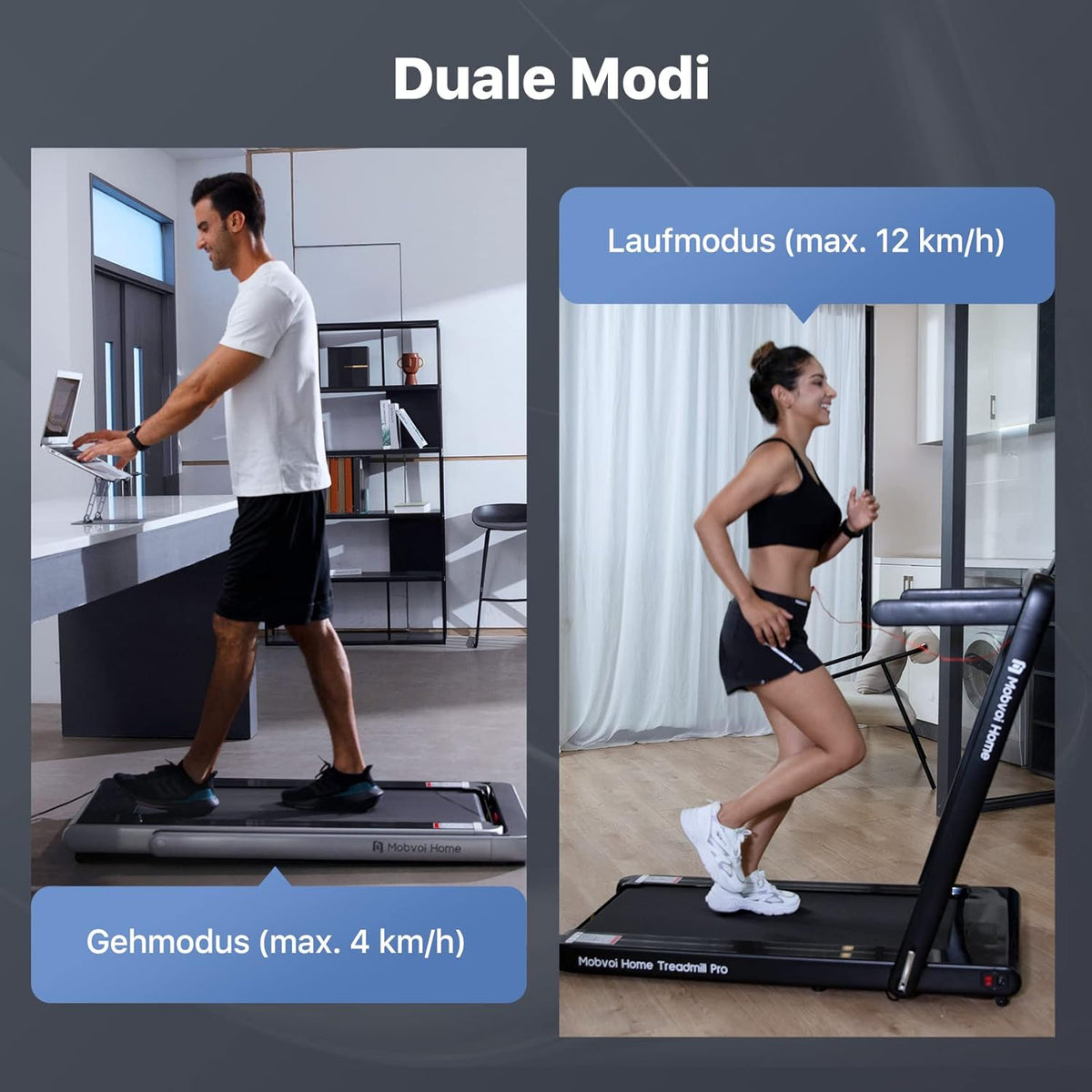 Mobvoi Home Laufband Ultra: 3‑in‑1 Gehen & Laufen für Zuhauser