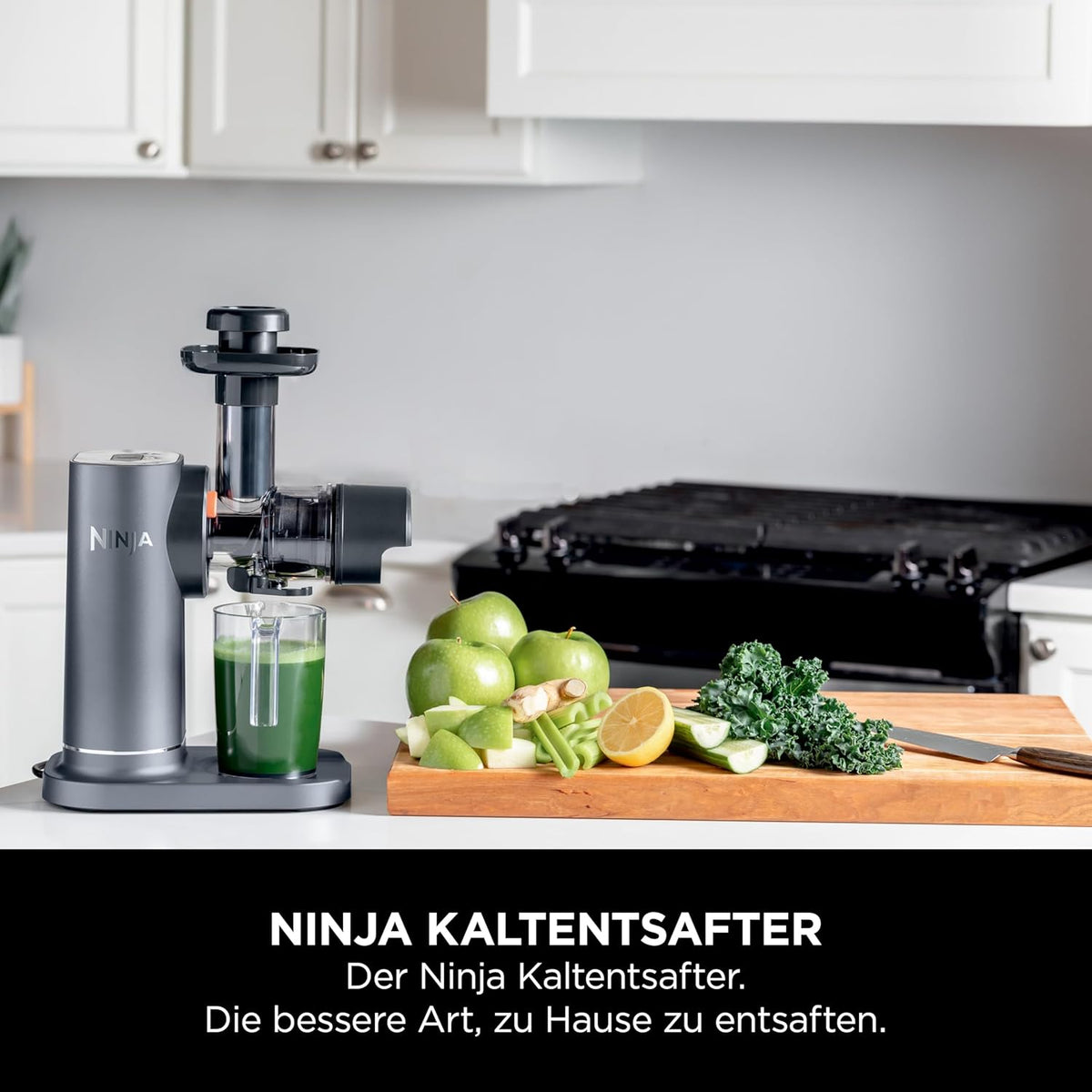 Ninja JC151EU Cold Press Entsafter 700 ml – 9-Segment Schnecke, 150 W, 2 Filter, Grau
