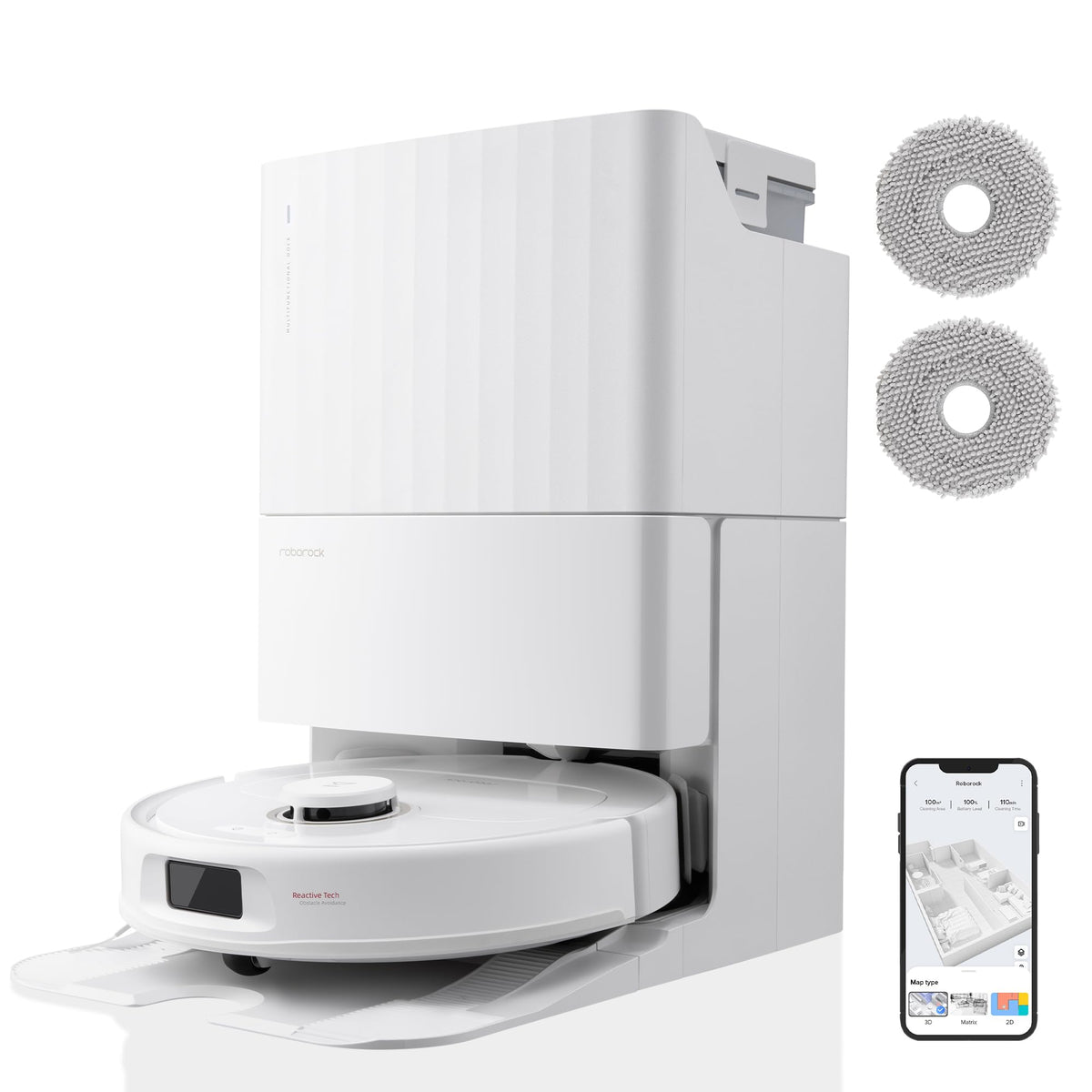 Roborock Qrevo Pro Set, 7000 Pa, FlexiArm™, 60 °C Moppreinigung
