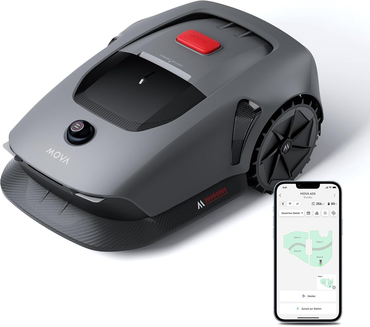 MOVA 600 Mähroboter 600 m², 3D-LiDAR & App-Steuerung