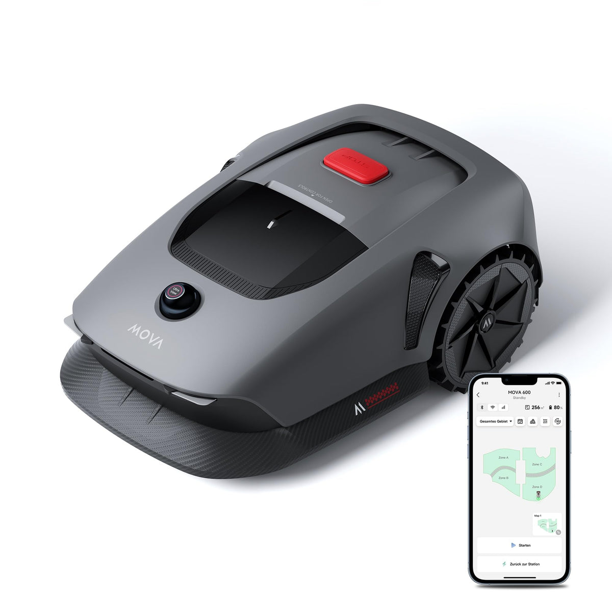MOVA 1000 Mähroboter 1000 m², 3D-LiDAR & App-Steuerung