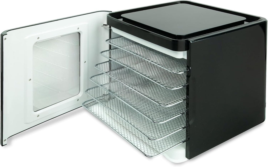 Nebula Lebensmittel Dörrgerät Mit 6 Edelstahlschalen | LED-Touch-Control-Design, Einstellbare Digitale Temperatur 35-70 °C & 48-Stunden-Timer | 400W | Dörrgerät Für Obst, Gemüse, Fleisch Und Mehro