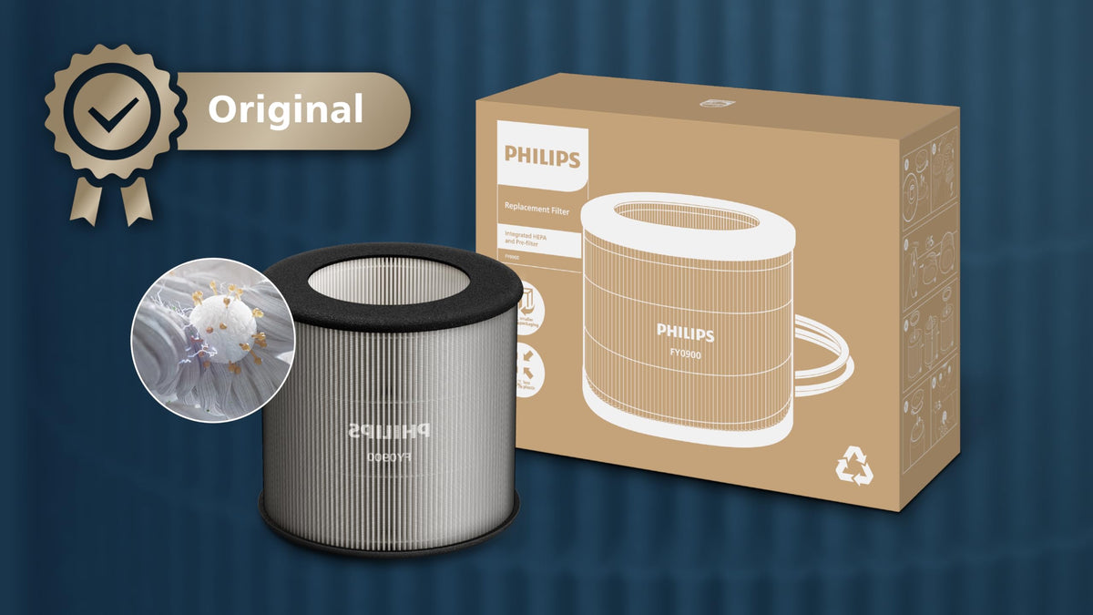 Philips AC0950/10 Luftreiniger 65m² – HEPA+Aktivkohle, 99,97%, ECARF, 20,5dB, 23W, App, Weiß