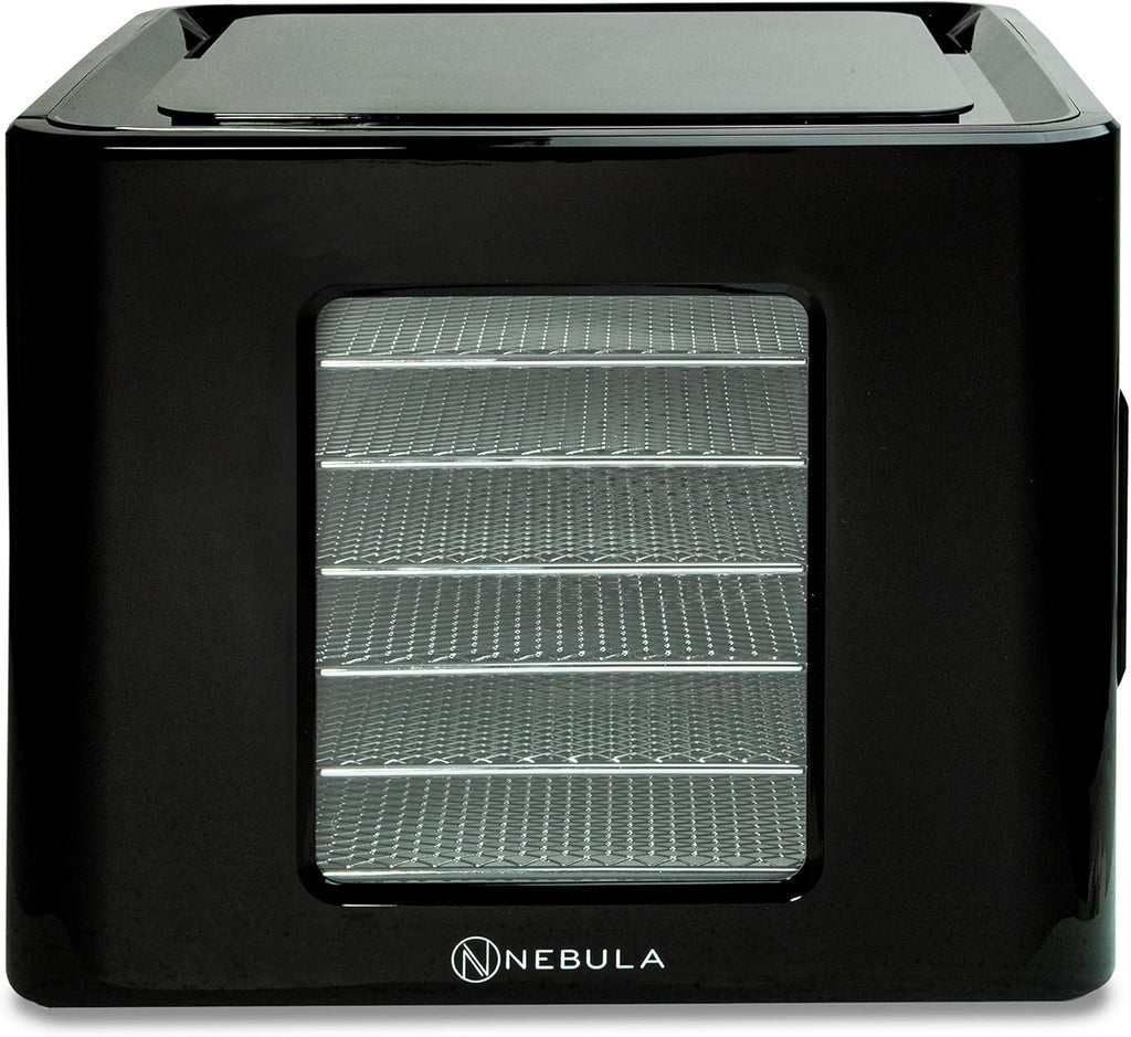 Nebula Lebensmittel Dörrgerät Mit 6 Edelstahlschalen | LED-Touch-Control-Design, Einstellbare Digitale Temperatur 35-70 °C & 48-Stunden-Timer | 400W | Dörrgerät Für Obst, Gemüse, Fleisch Und Mehro