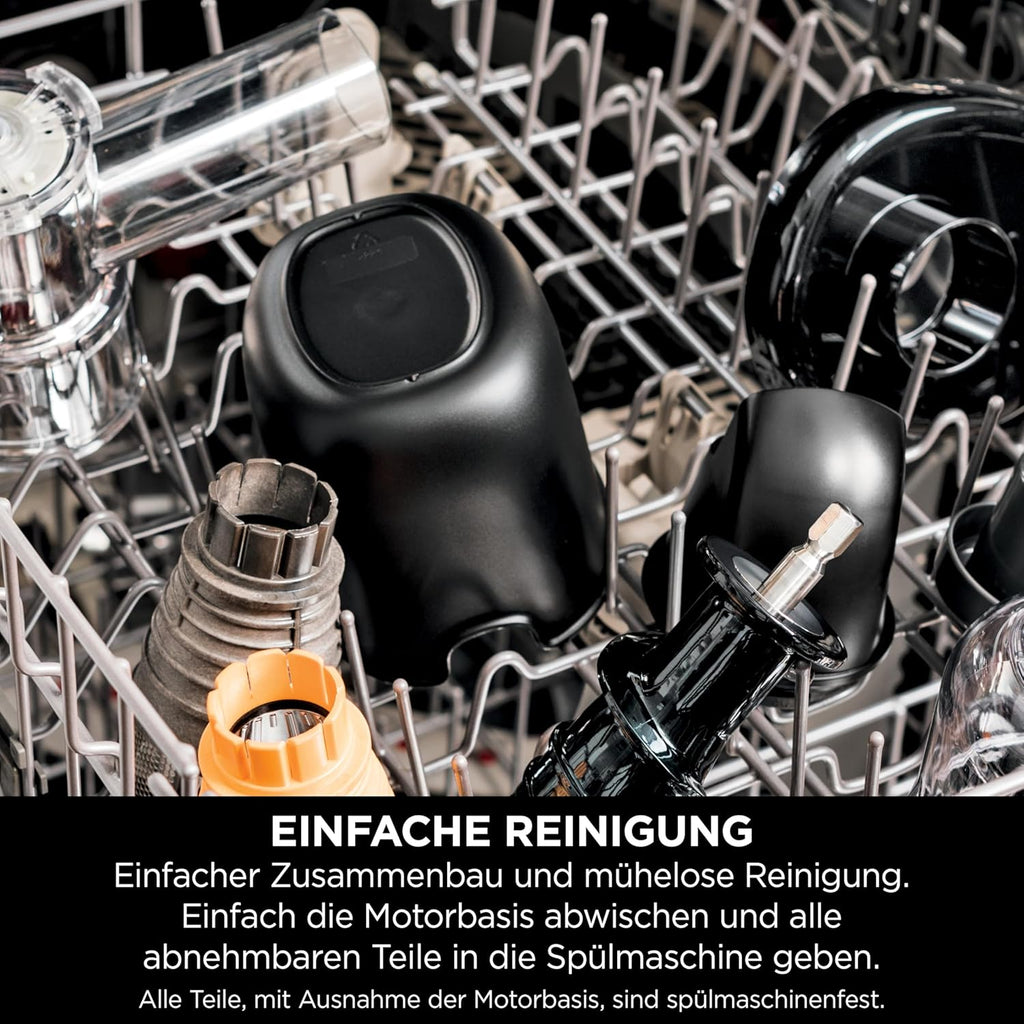 Ninja JC151EU Cold Press Entsafter 700 ml – 9-Segment Schnecke, 150 W, 2 Filter, Grau