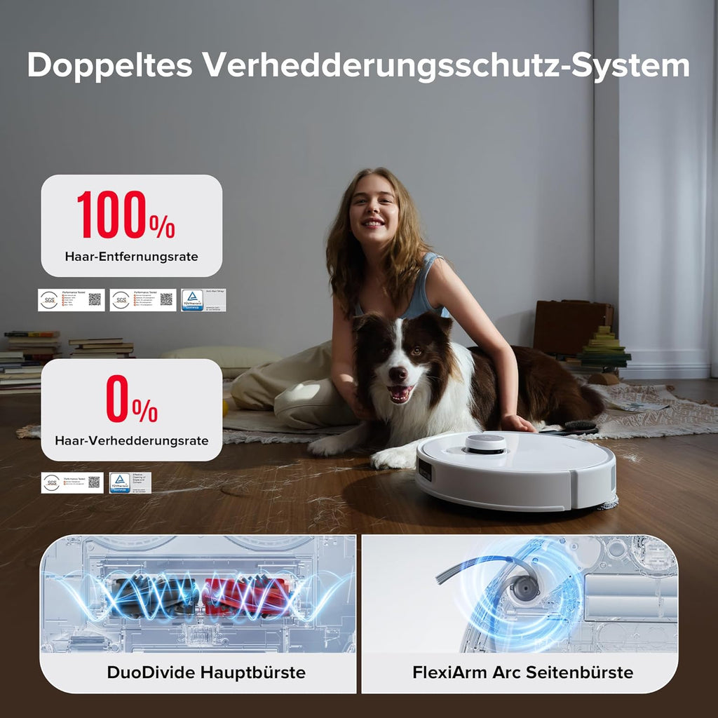 Roborock Qrevo Curv, 18,500Pa, Hebemopp, 75°C Wäsche, Anti-Tangle, Sprachsteuerung