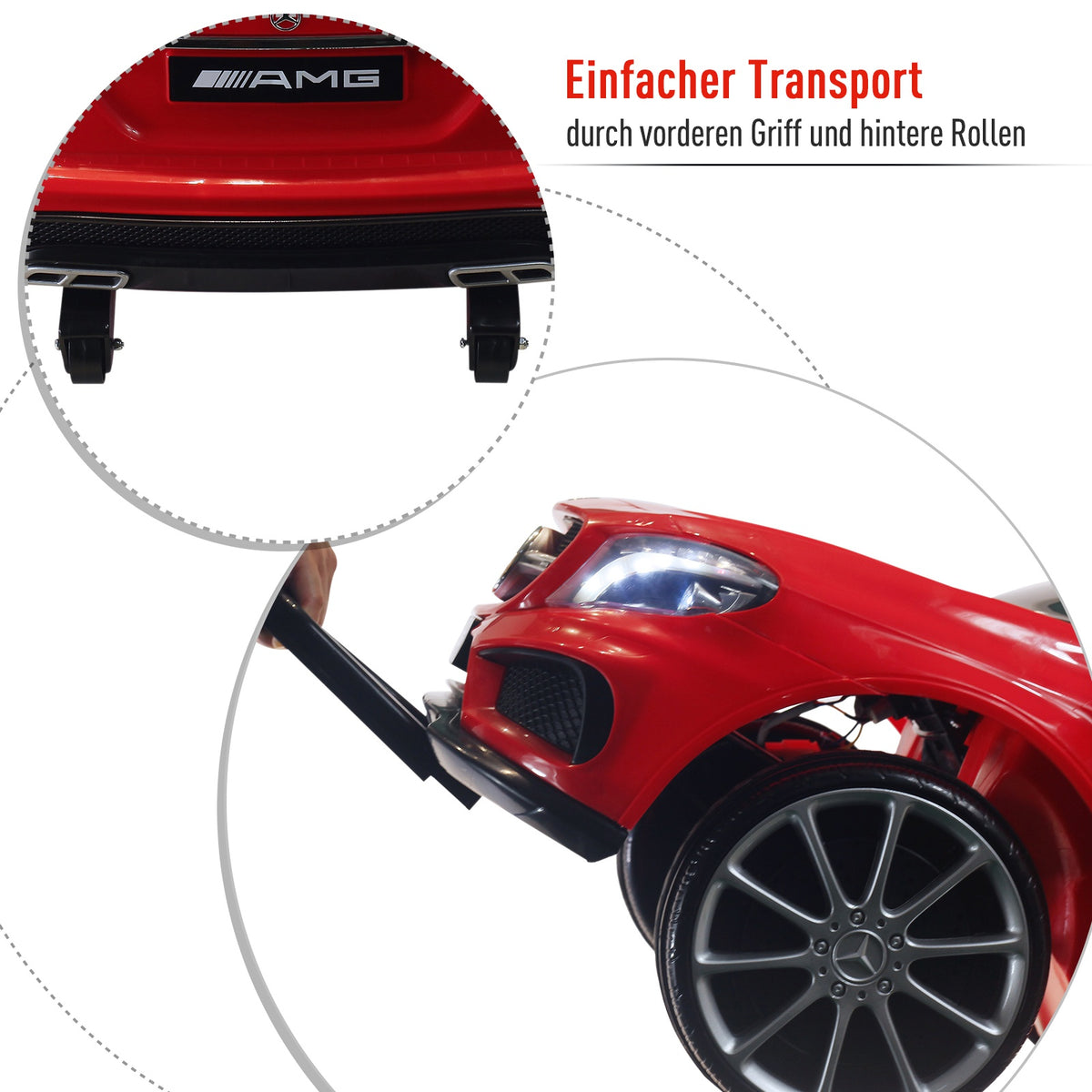 HOMCOM® Elektroauto für kinder 1 Motor Fernbedienung Musik Mercedes Kinderspielfahrzeug