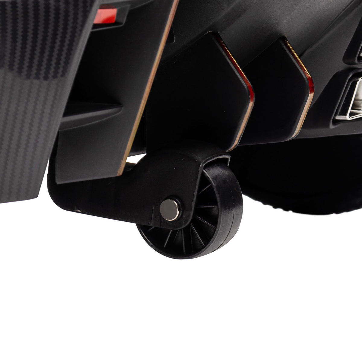 HOMCOM Elektro Kinderauto, lizenzierter Lamborghini Veneno, 3-7 km/h, Flügeltüren, Musikplayer, Fernsteuerung, Schwarz