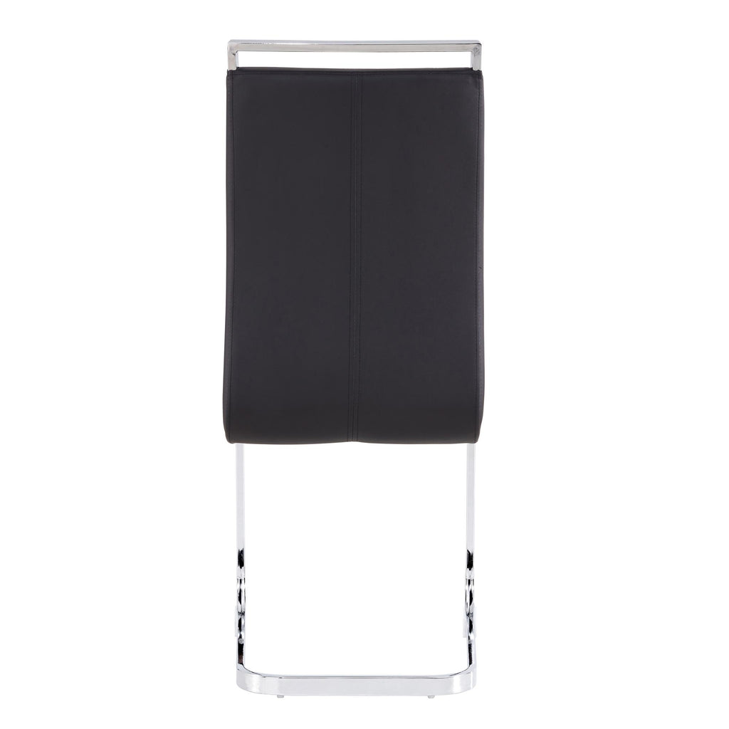 Esszimmerstühle 4er Set, Metallgestell, Ergonomischer Design, 43x54x100 cm, Schwarz