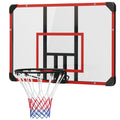 SPORTNOW Basketballkorb für Wandmontage, Innen/Außen, robuste PC-Rückwand, Nylonnetz, Stahlring, 113x61x73 cm