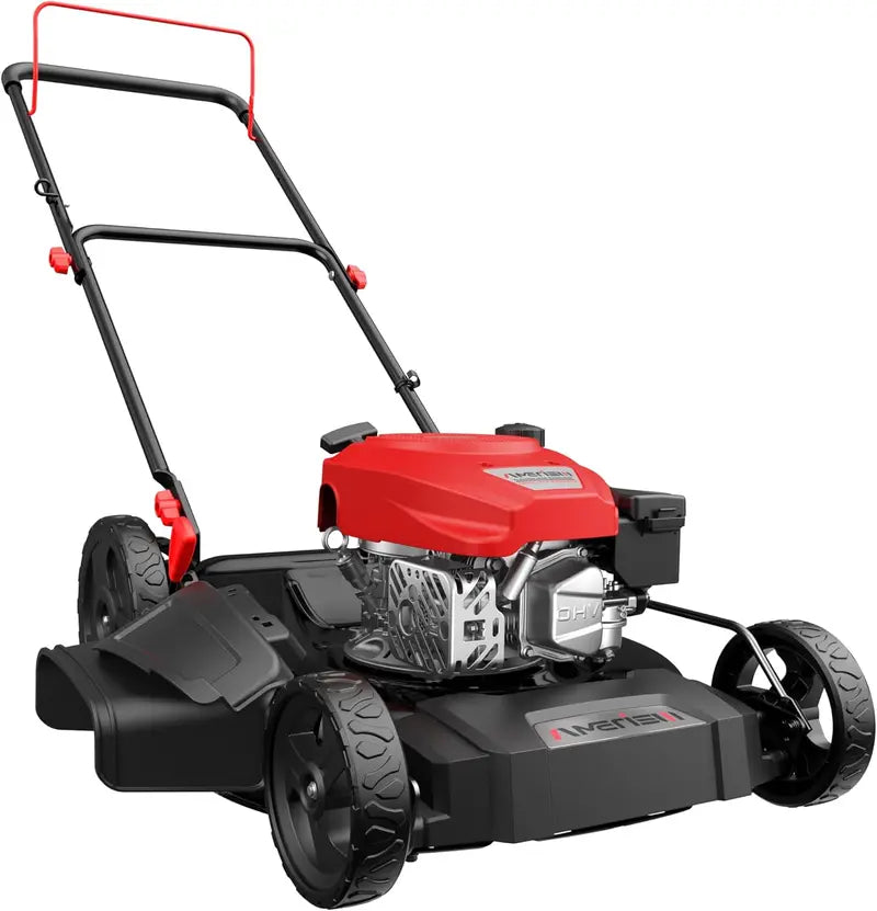 21″ 144cc 4-Stroke Gas Push Mower — Mulching & Side Discharge Options