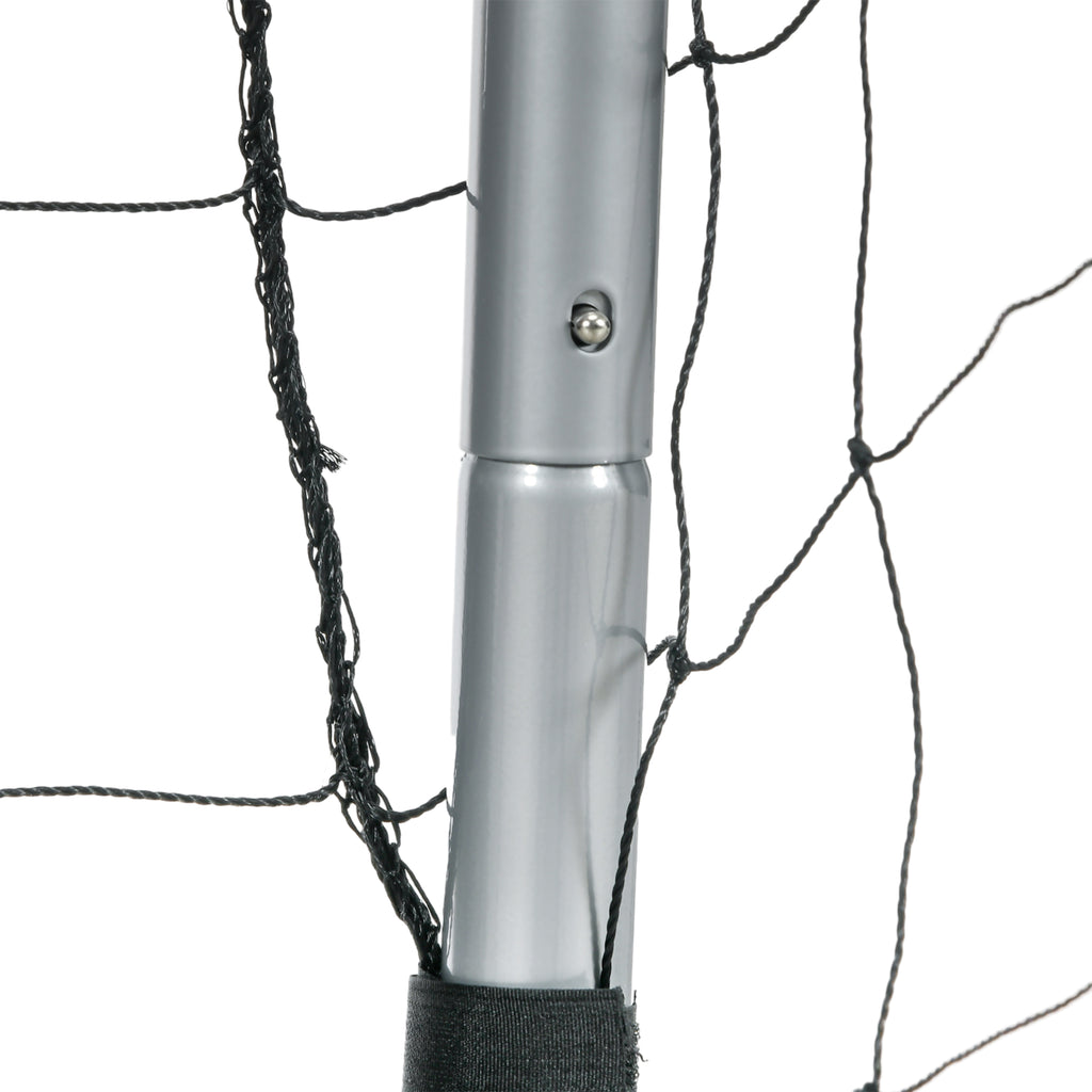SPORTNOW Graues Fußballtor 180x120x60 cm mit Schrauben und Heringen, aus PE und Metall