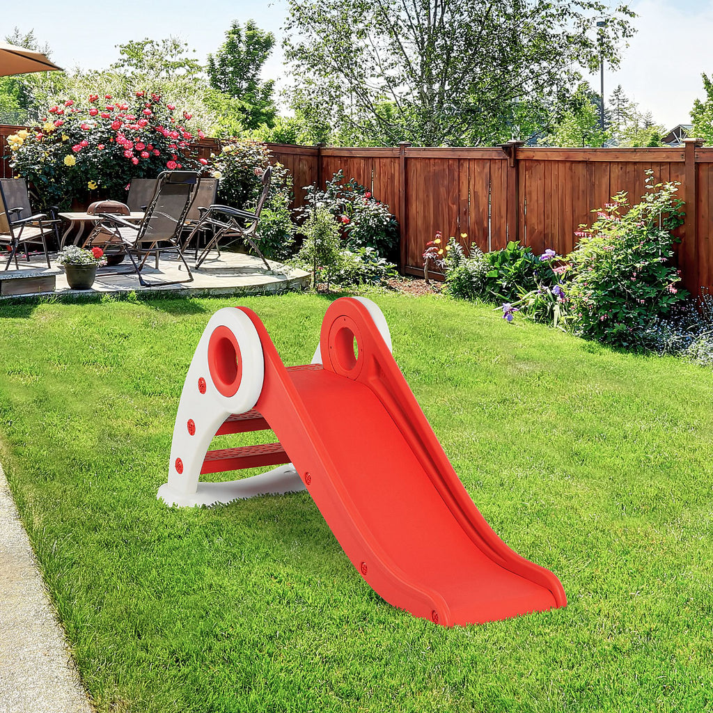 HOMCOM Kinderrutsche Faltbar 3 bis 6 Jahre Innen & Außen BxTxH 120 x 50 x 56 cm HDPE Rot