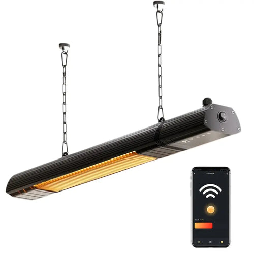 1500W WiFi-Enabled Infrared Patio Heater with Wall-Mount Bracket and Remote Control