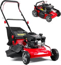 18-Inch 3-in-1 Self-Propelled Gas Lawn Mower – 131cc Engine, 50L Grass Catcher, Heavy-Duty Yard Maintenance