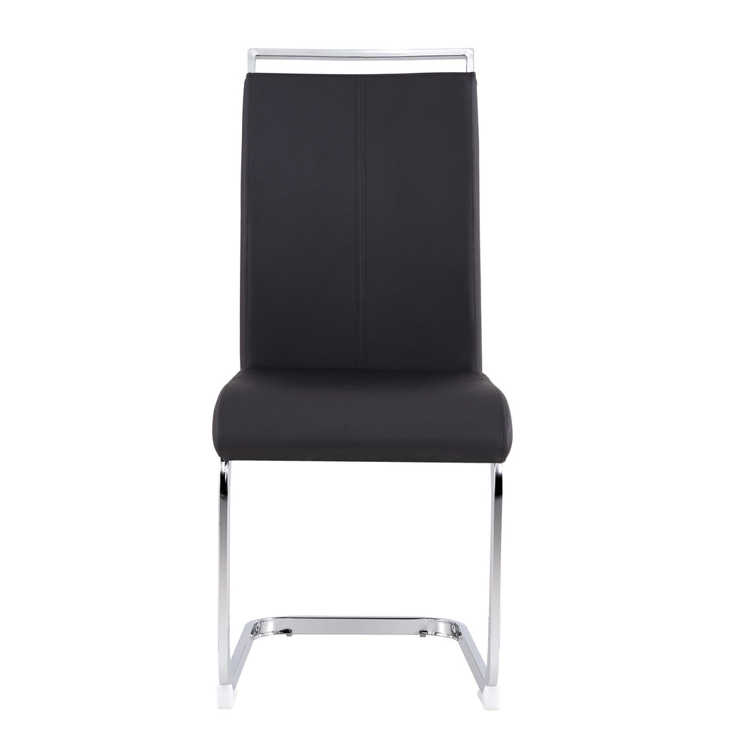 Esszimmerstühle 4er Set, Metallgestell, Ergonomischer Design, 43x54x100 cm, Schwarz