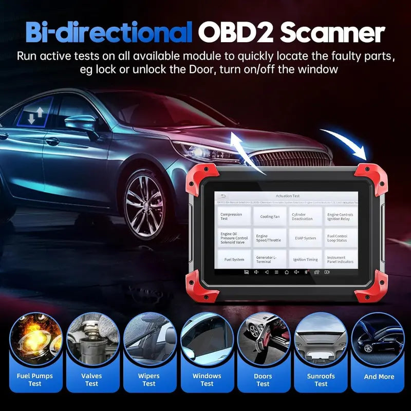2024 Bidirectional OBD2 Scan Tool – Full-System Diagnostics, ECU Coding, Active Tests & 36+ Reset Functions