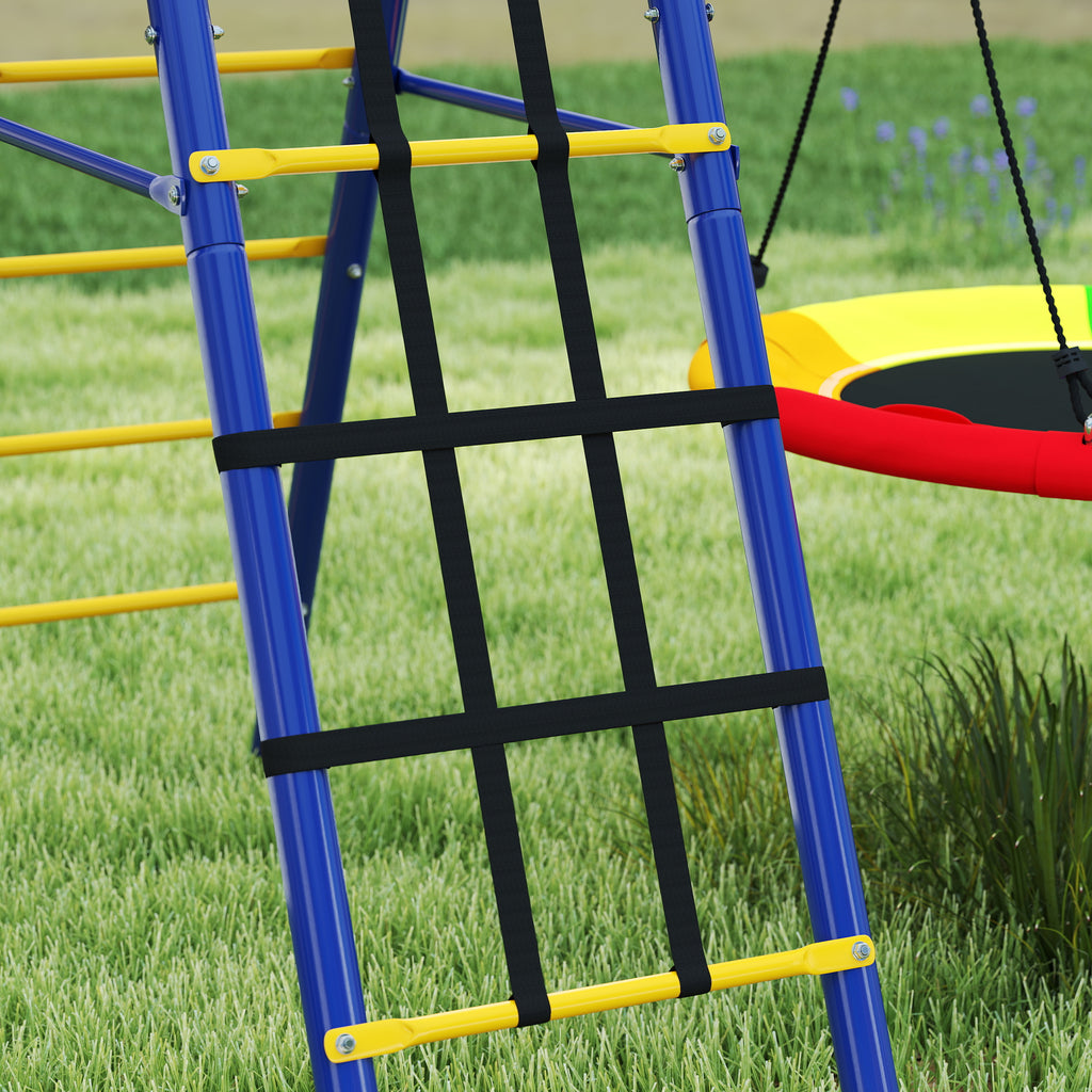 AIYAPLAY Kinderschaukel-Set, Stahl, 3-8 Jahre, 6-in-1-Design, Bunt