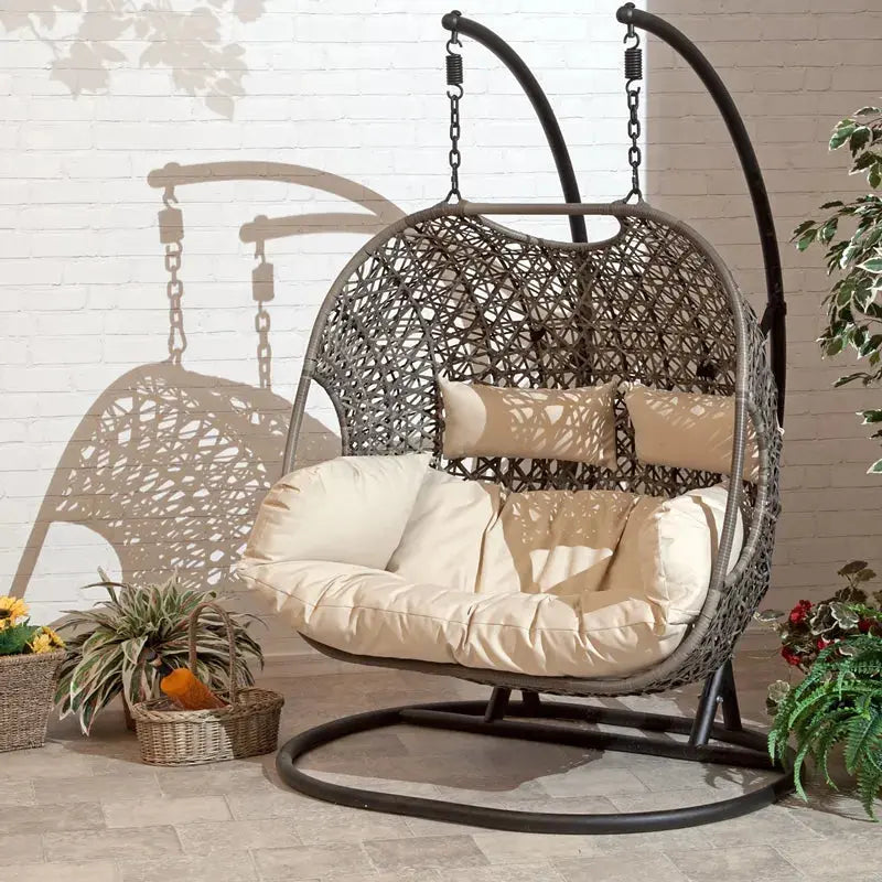 2025 Wicker Patio Swing Chair – All-Weather Outdoor Hanging Seating