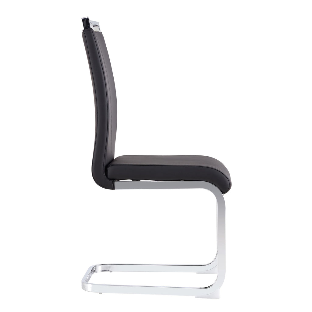 Esszimmerstühle 4er Set, Metallgestell, Ergonomischer Design, 43x54x100 cm, Schwarz