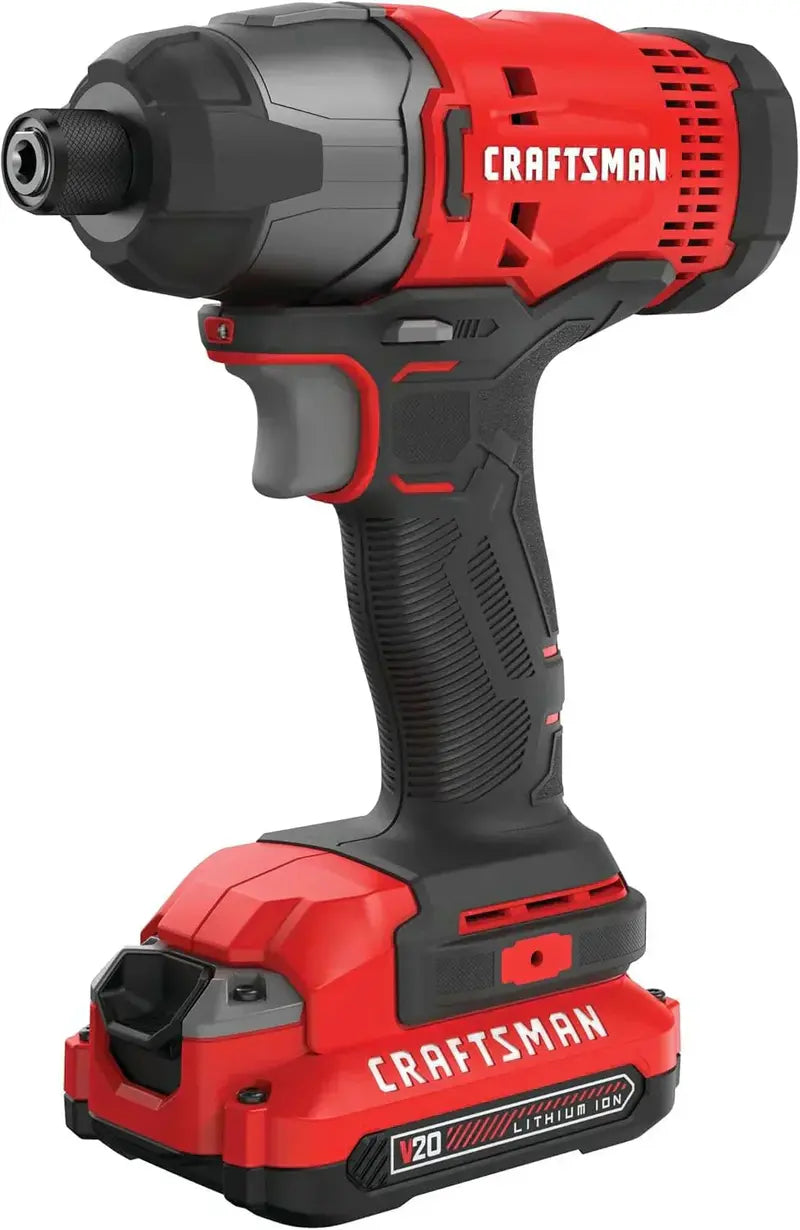 20V MAX Impact Driver with LED Light & Built-in Battery Charger – 2,800 RPM High-Torque Tool